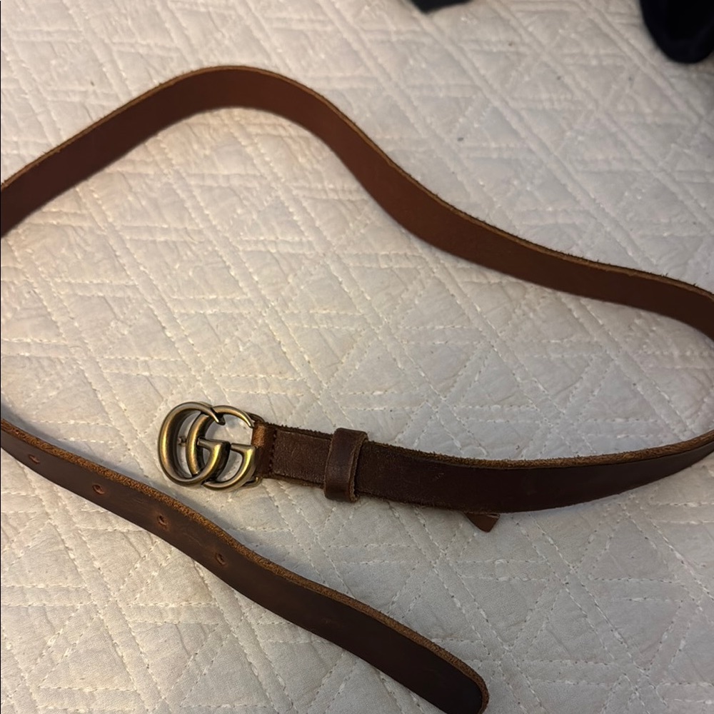 COPY - Brown Leather real Gucci belt